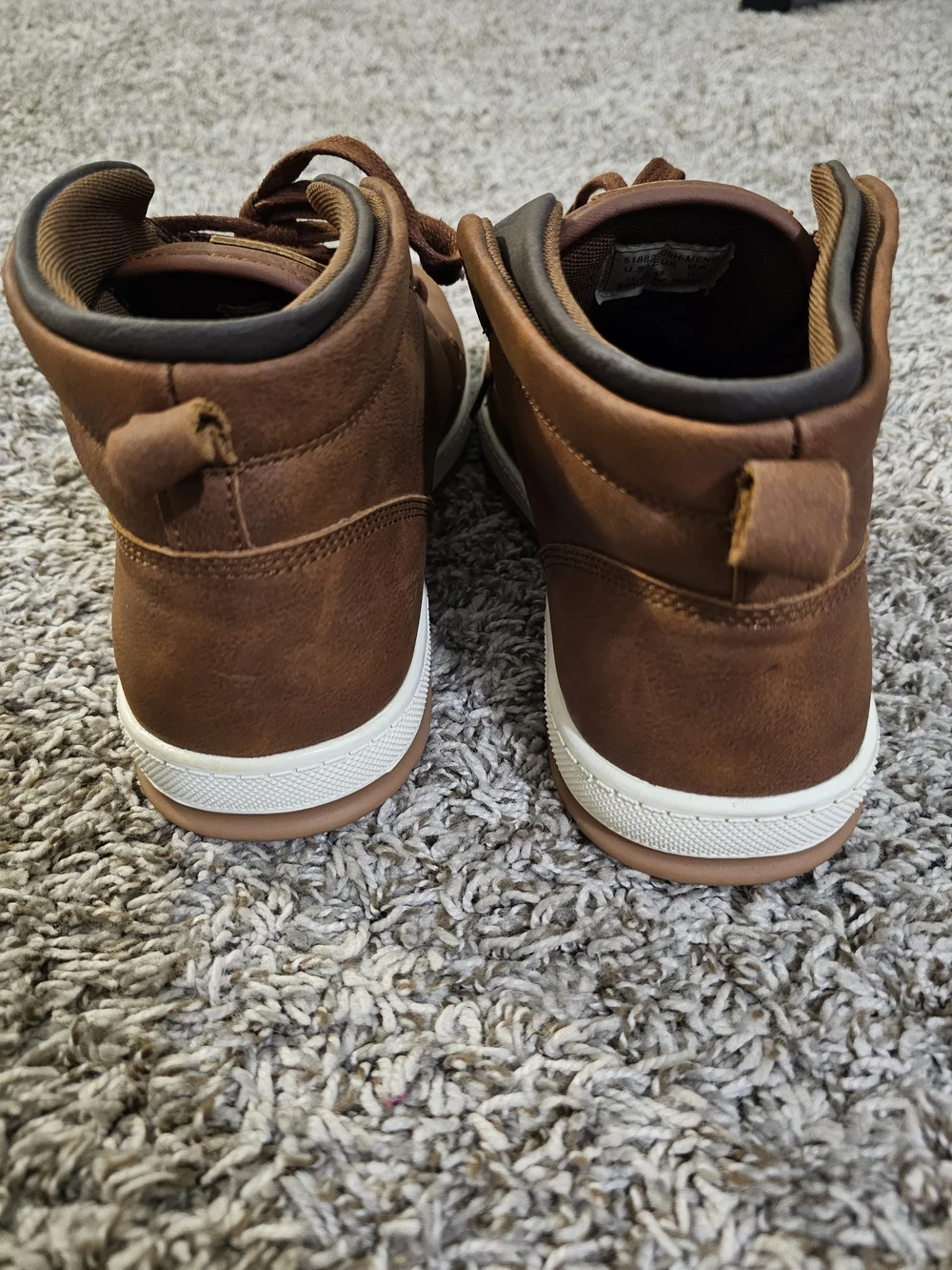 Levi's Men's Brown Lace-Up Boots with White Sole